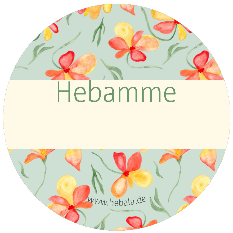 Hebammenbutton »Blume«