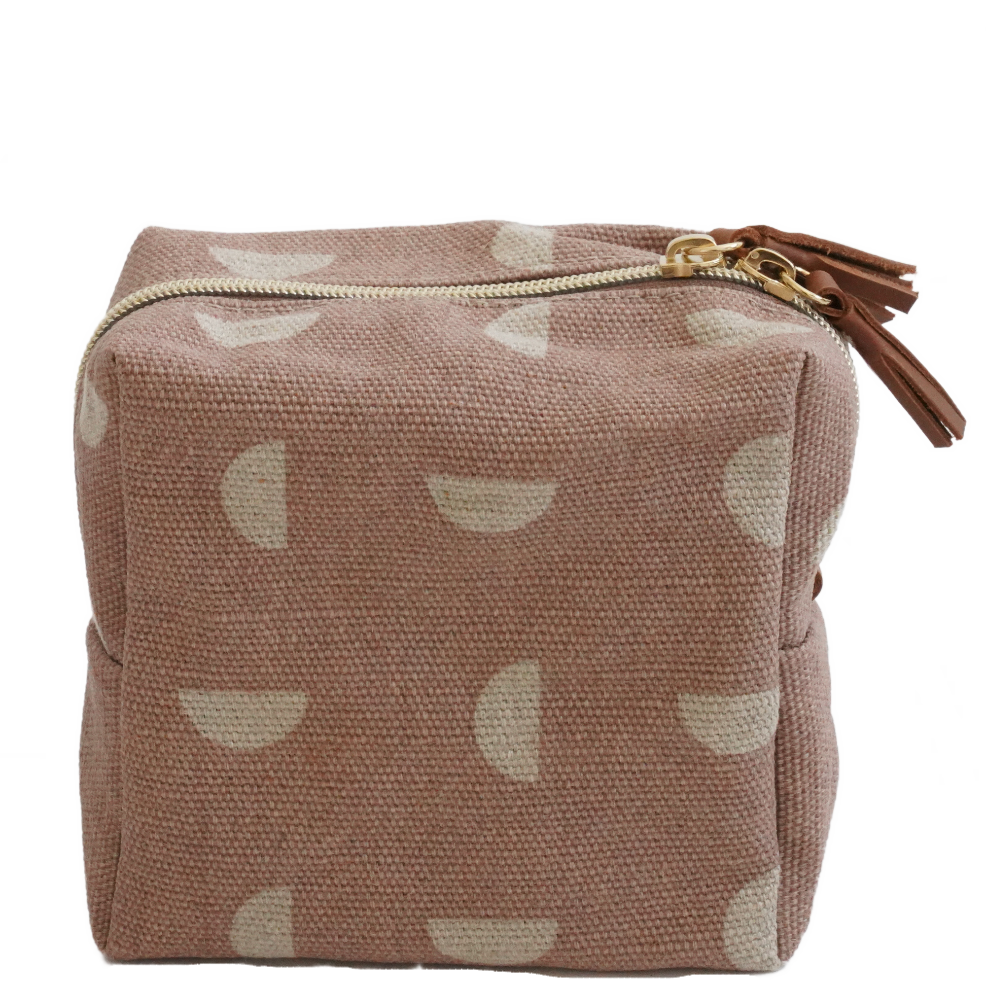 Kulturtasche Halbmond in Altrosa