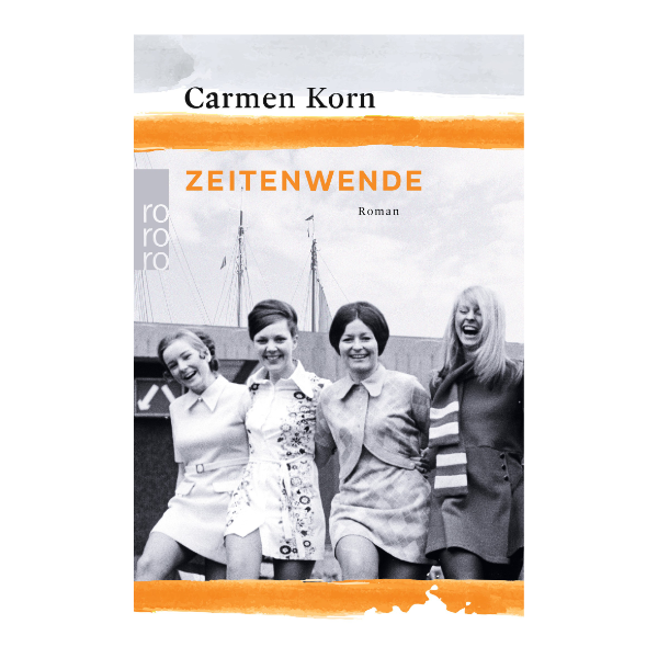 Buchcover "Zeitenwende" bei denen vier Frauen lachend nebeneinander stehen.