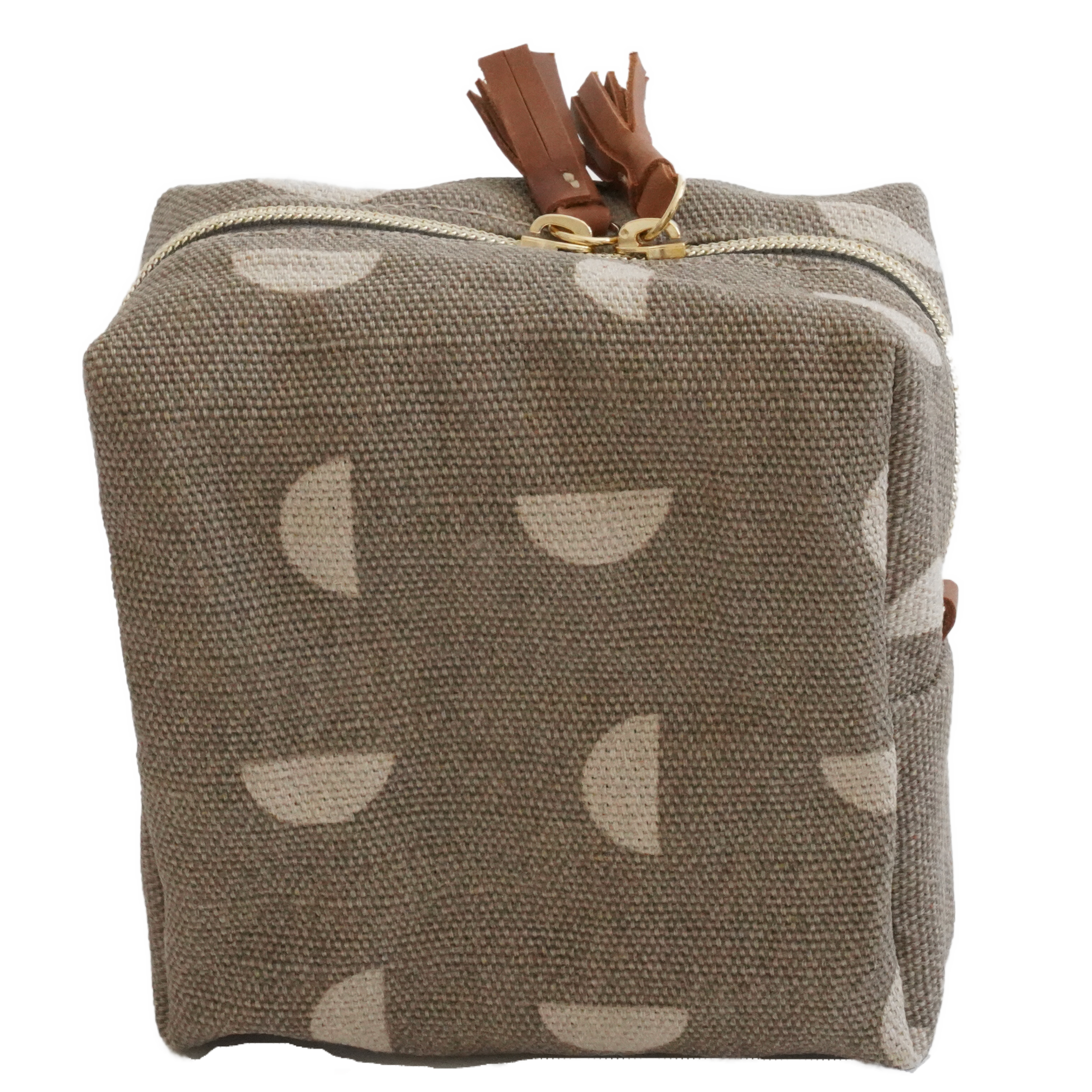 Kulturtasche Halbmond in Grau