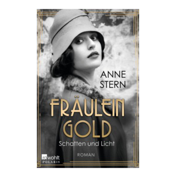Coverbild "Fräulein Gold - Schatten und Licht" mit einer Frau, die im Stil der 20er Jahre gekleidet ist.