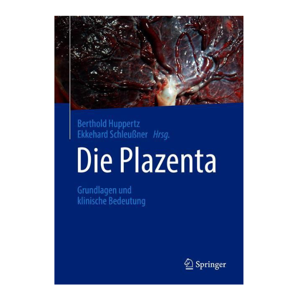 Minimalistisches Cover mit der Aufschrift "Die Plazenta - Grundlagen und klinische Bedeutung".