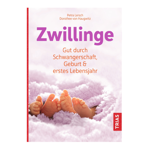 Cover "Zwillinge - Gut durch Schwangerschaft, Geburt & erstes Lebensjahr" mit einem Bild von zwei Paar  Babyfüßen.